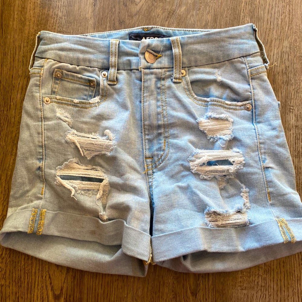 💙lightwash aeropostale jean shorts!!💙